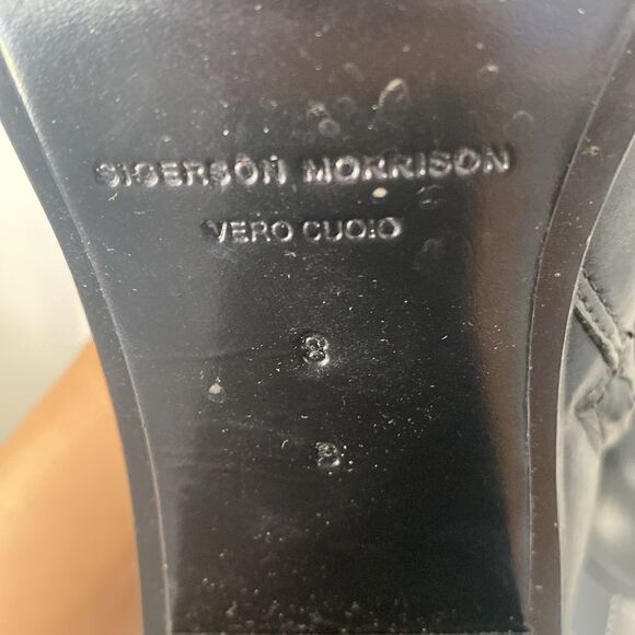 Sigerson Morrison Mars Black Leather Studded Boots - Picture 11 of 14